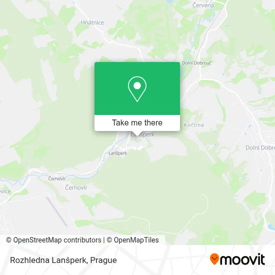 Rozhledna Lanšperk map