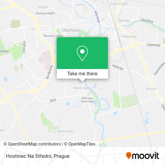 Hostinec Na Střední map