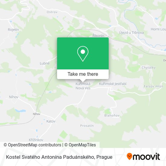 Kostel Svatého Antonína Paduánského map