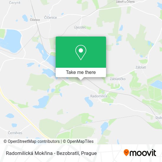 Radomilická Mokřina - Bezobratlí map