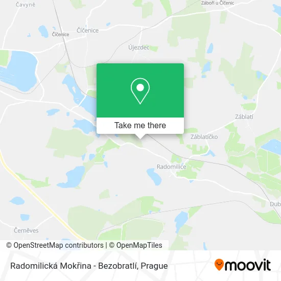 Radomilická Mokřina - Bezobratlí map