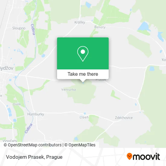 Карта Vodojem Prasek