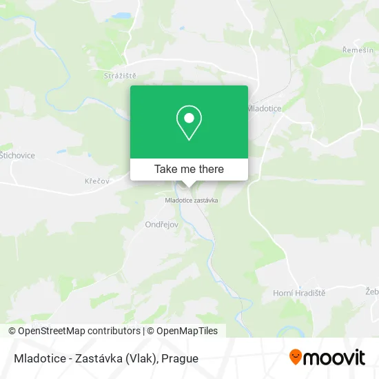Карта Mladotice - Zastávka (Vlak)