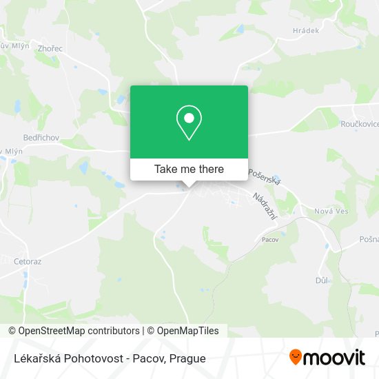 Lékařská Pohotovost - Pacov map