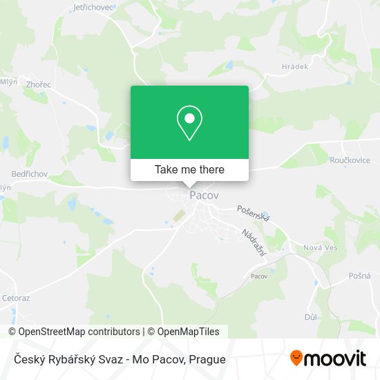 Český Rybářský Svaz - Mo Pacov map