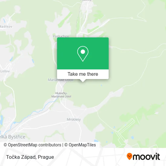 Карта Točka Západ