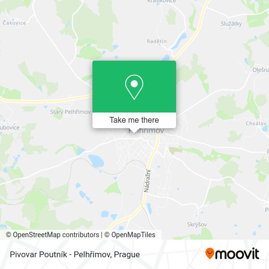 Pivovar Poutník - Pelhřimov map