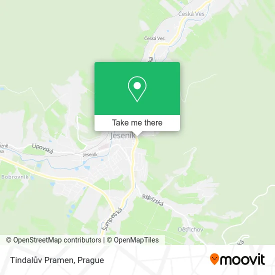 Карта Tindalův Pramen