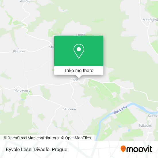 Bývalé Lesní Divadlo map
