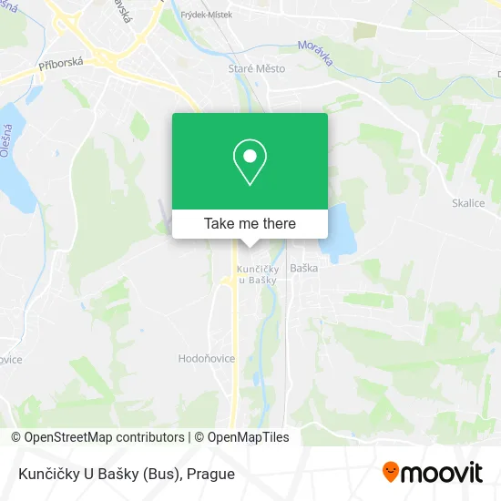 Карта Kunčičky U Bašky (Bus)