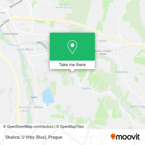 Карта Skalice, U Vrby (Bus)