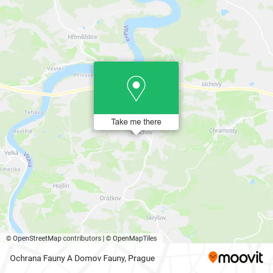 Карта Ochrana Fauny A Domov Fauny