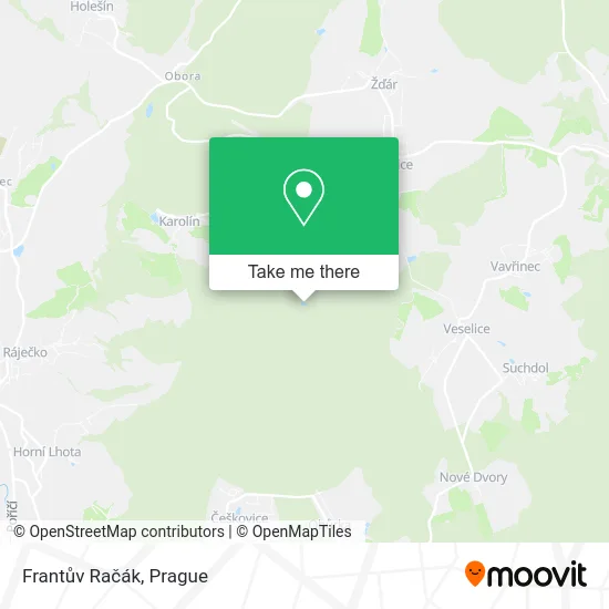 Карта Frantův Račák