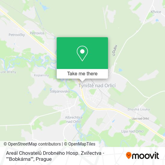Areál Chovatelů Drobného Hosp. Zvířectva - ""Bobkárna"" map