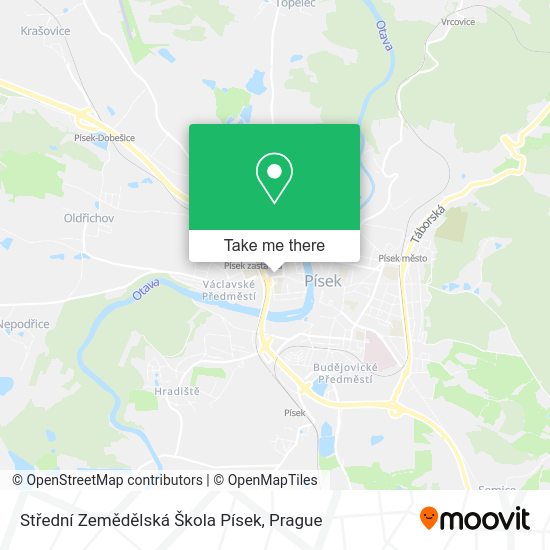 Střední Zemědělská Škola Písek map