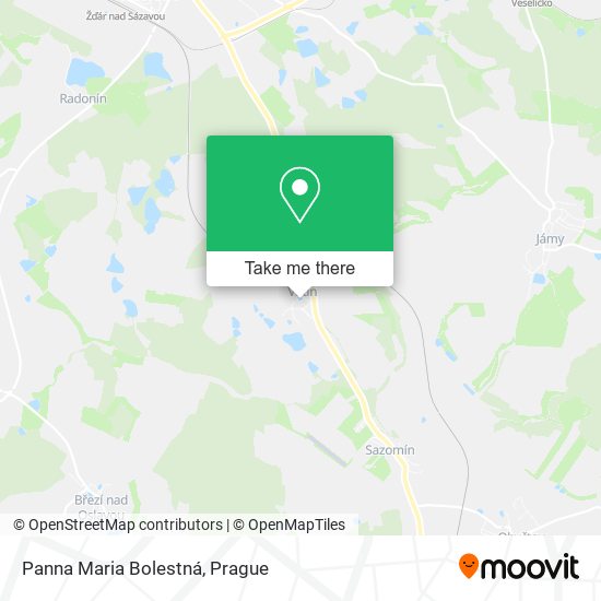 Panna Maria Bolestná map