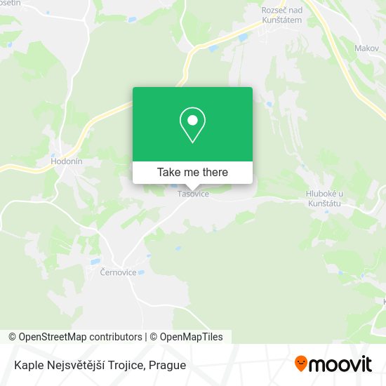 Kaple Nejsvětější Trojice map