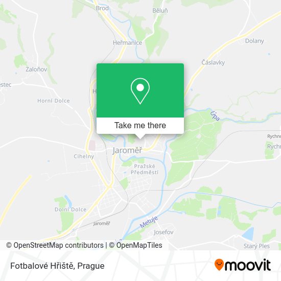 Fotbalové Hřiště map