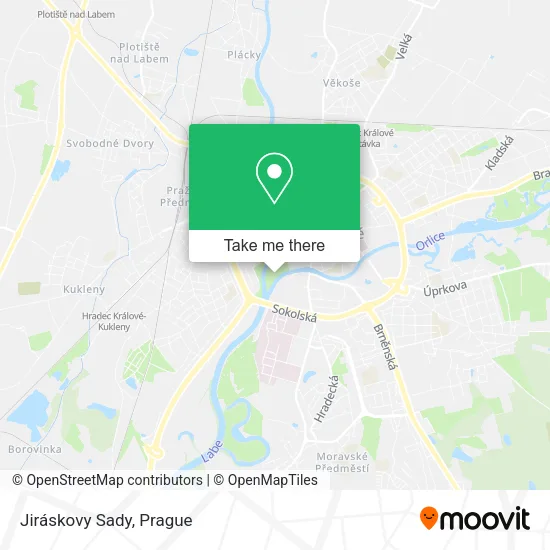 Карта Jiráskovy Sady