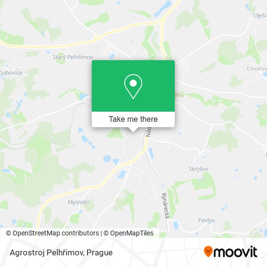 Agrostroj Pelhřimov map