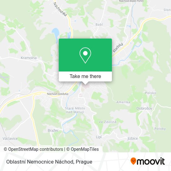 Oblastní Nemocnice Náchod map
