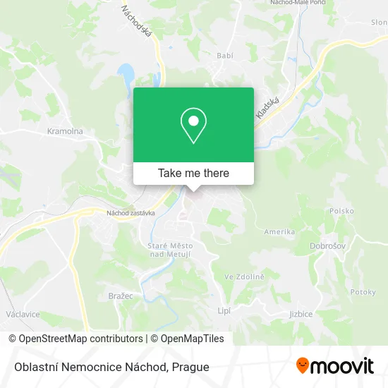 Карта Oblastní Nemocnice Náchod