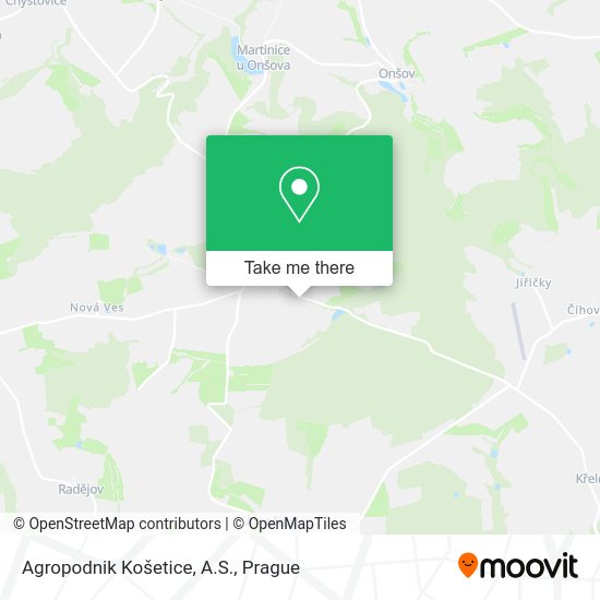 Agropodnik Košetice, A.S. map