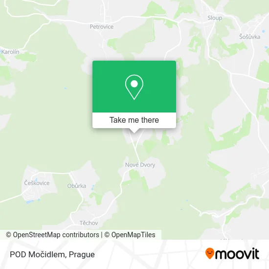 Карта POD Močidlem