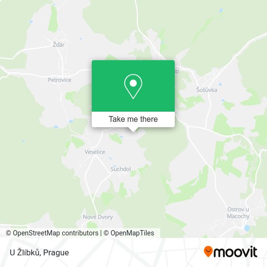 U Žlíbků map