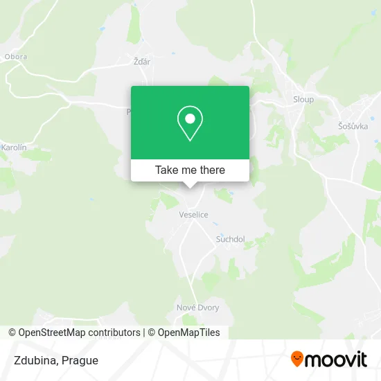 Карта Zdubina