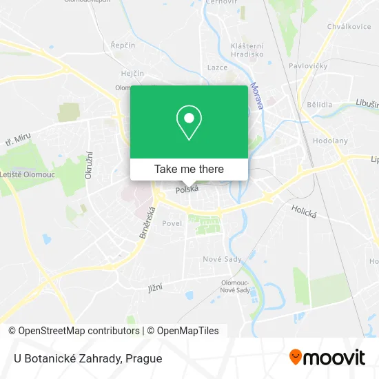 Карта U Botanické Zahrady