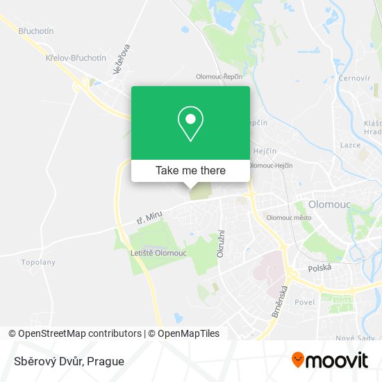 Sběrový Dvůr map