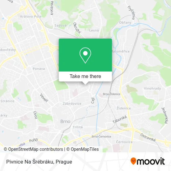 Карта Pivnice Na Šrébráku