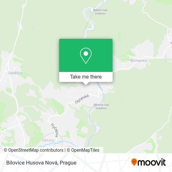 Bílovice Husova Nová map