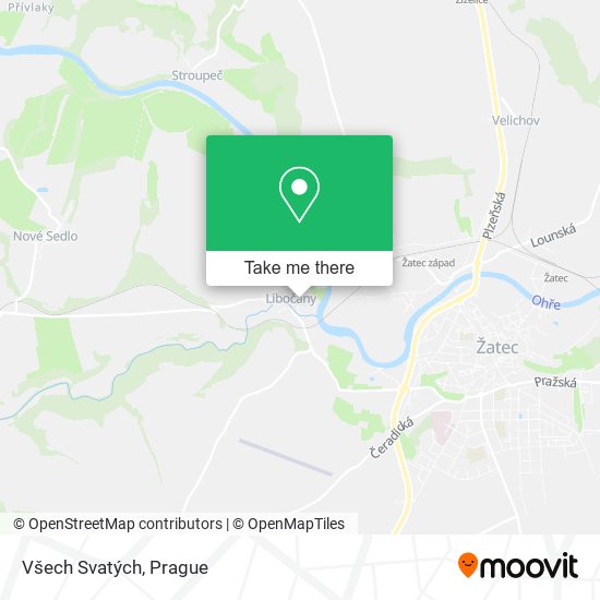Všech Svatých map