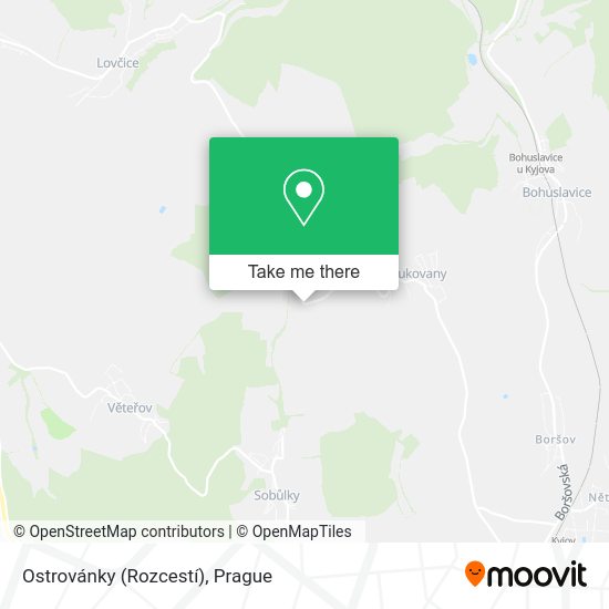 Ostrovánky (Rozcestí) map
