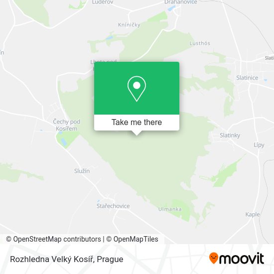 Rozhledna Velký Kosíř map