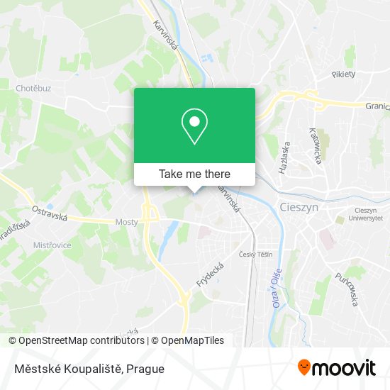 Městské Koupaliště map