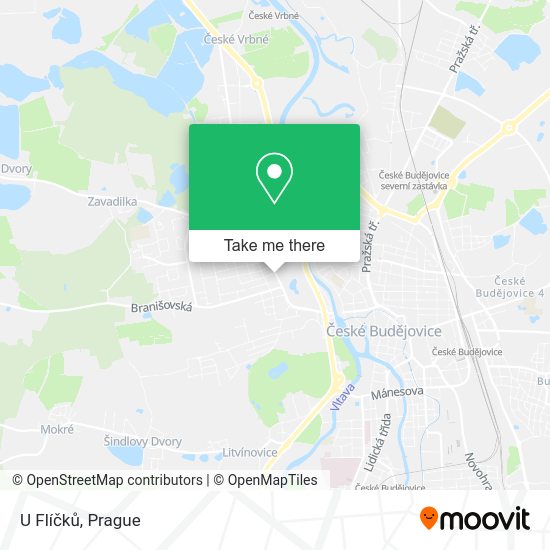 U Flíčků map