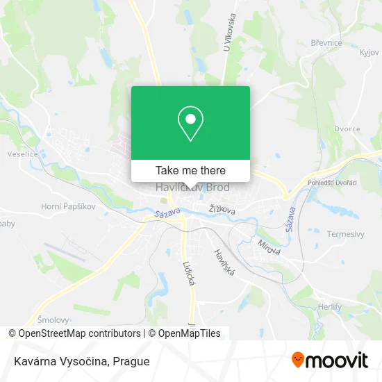 Карта Kavárna Vysočina