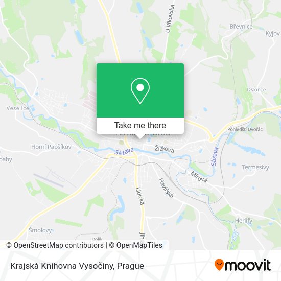 Krajská Knihovna Vysočiny map