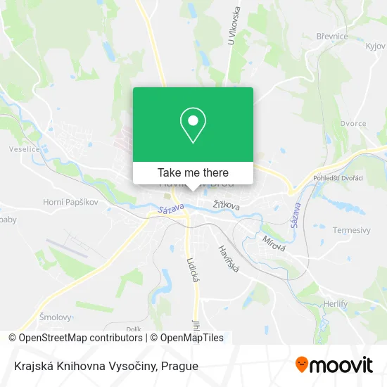 Карта Krajská Knihovna Vysočiny