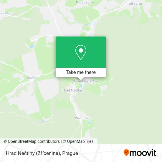 Hrad Nečtiny (Zřícenina) map