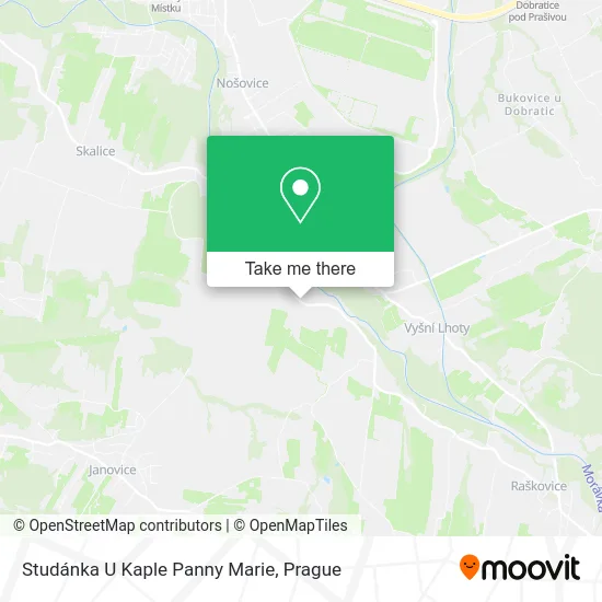 Карта Studánka U Kaple Panny Marie