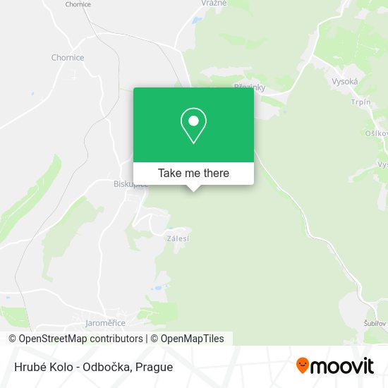 Hrubé Kolo - Odbočka map