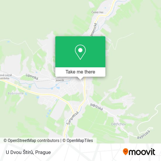 U Dvou Štírů map