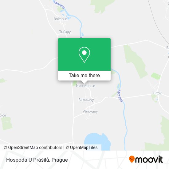 Hospoda U Prášilů map