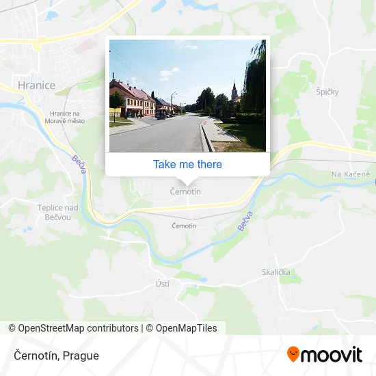 Карта Černotín