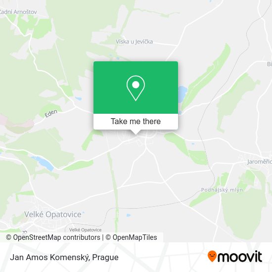 Jan Amos Komenský map