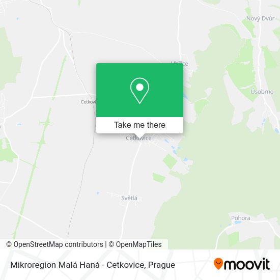 Карта Mikroregion Malá Haná - Cetkovice